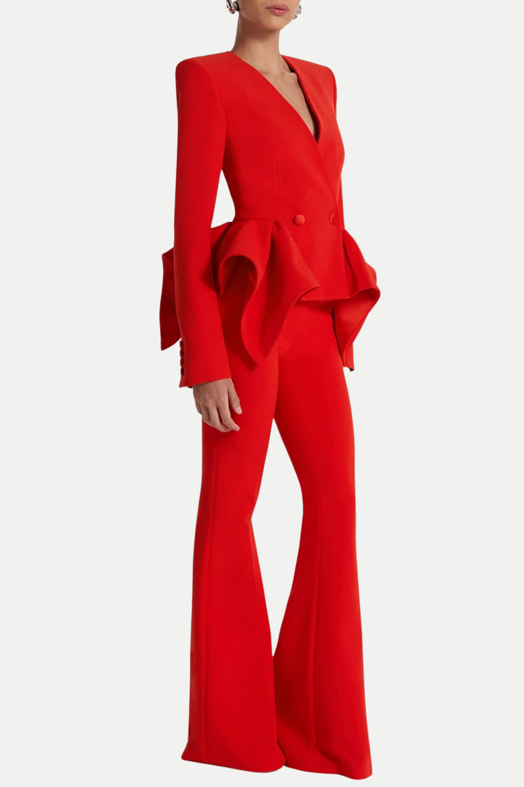 Audith Fırfırlı Blazer İki Parça Takım