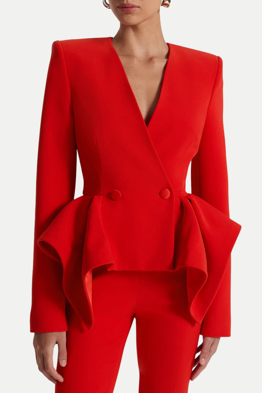 Audith Fırfırlı Blazer İki Parça Takım
