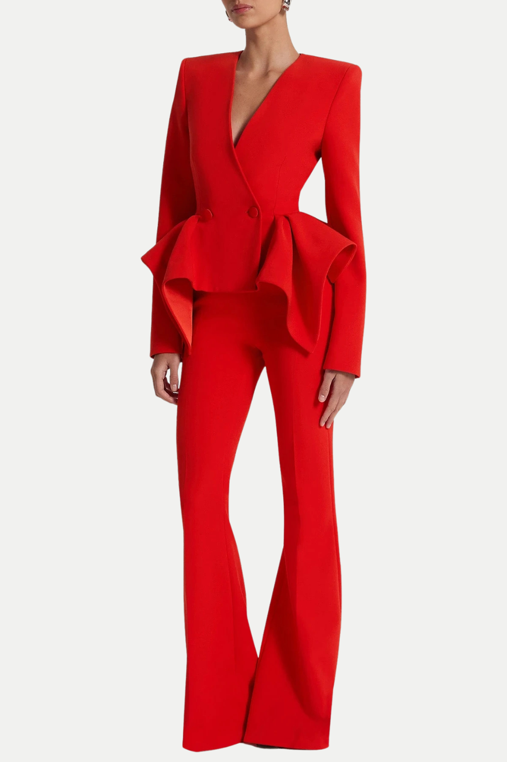 Audith Fırfırlı Blazer İki Parça Takım