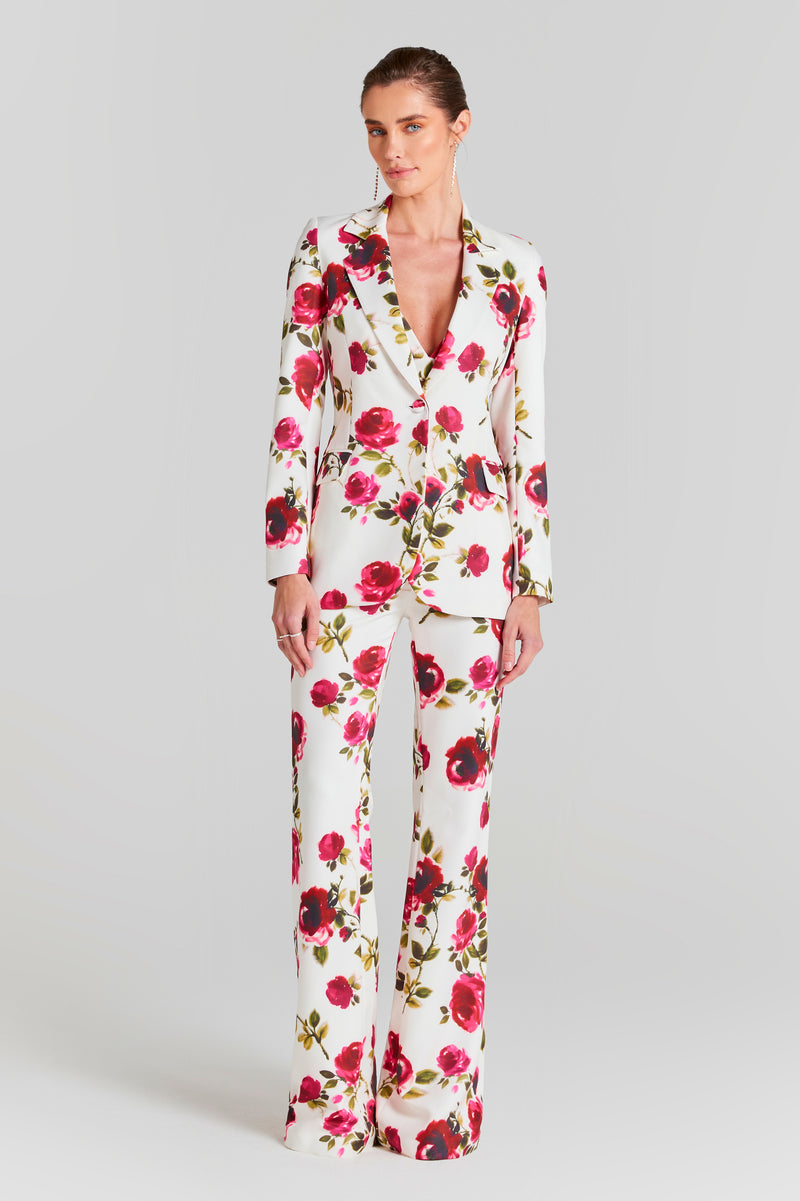 Bailey Çiçekli Blazer Üç Parçalı Set