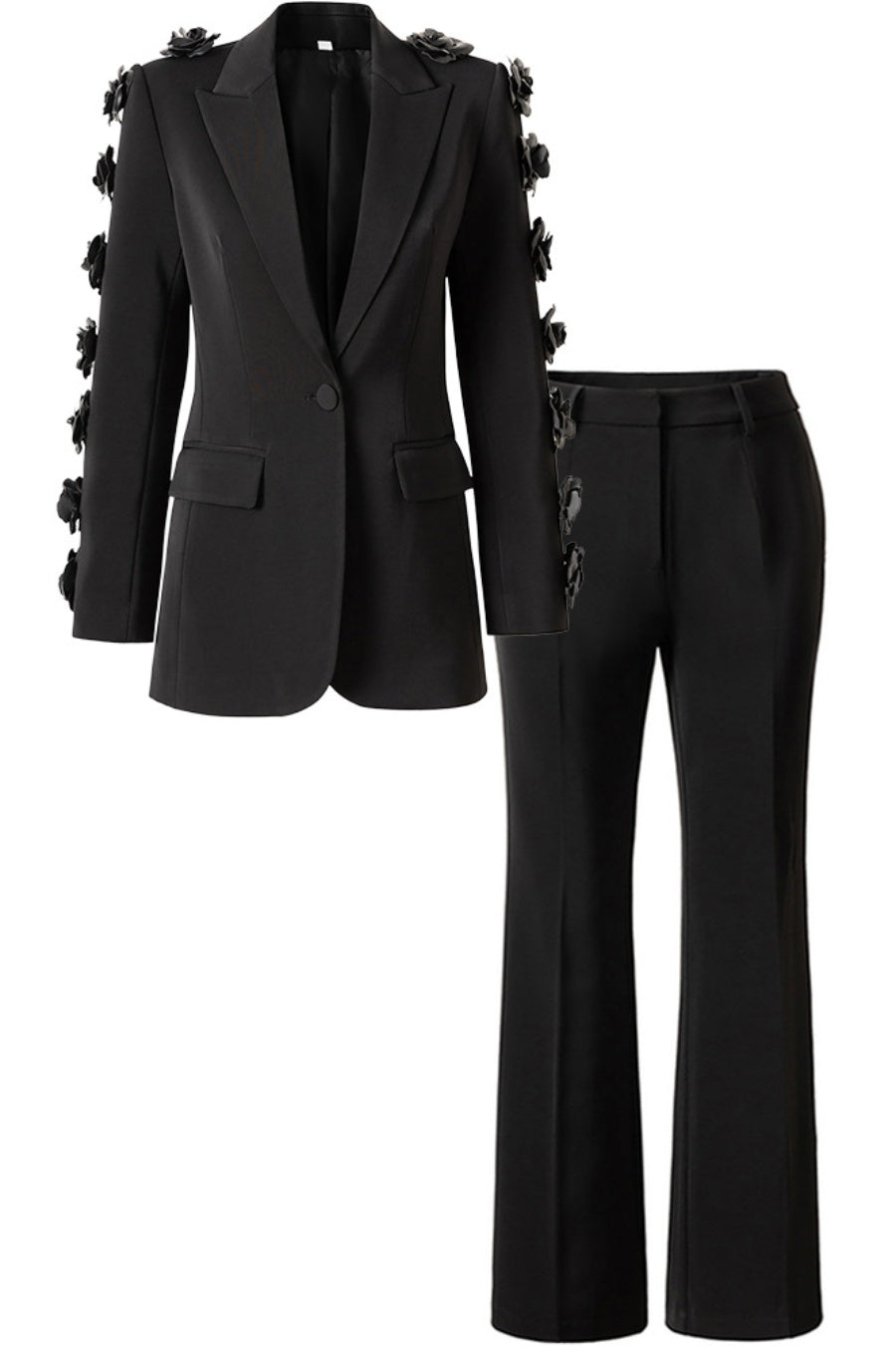 Elise Çiçek İşlemeli Blazer İkili Takım