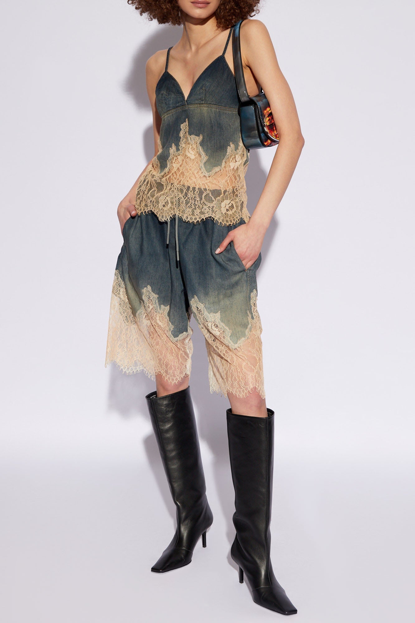 Hayley Dantel Patchwork Şort