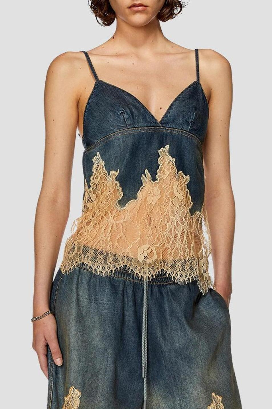 Hayley Dantel Patchwork Üst