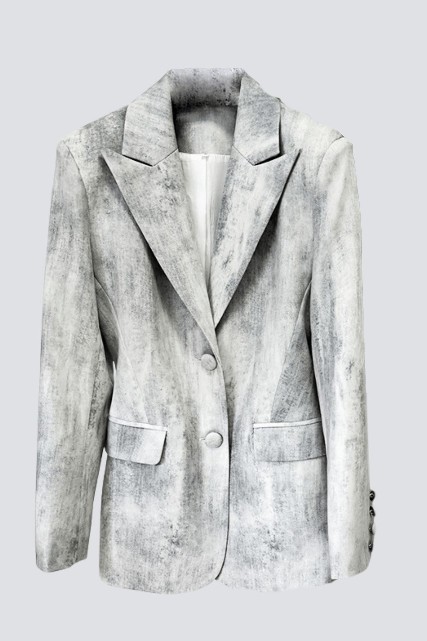 Isleta Desenli Blazer İkili Takım - Gri