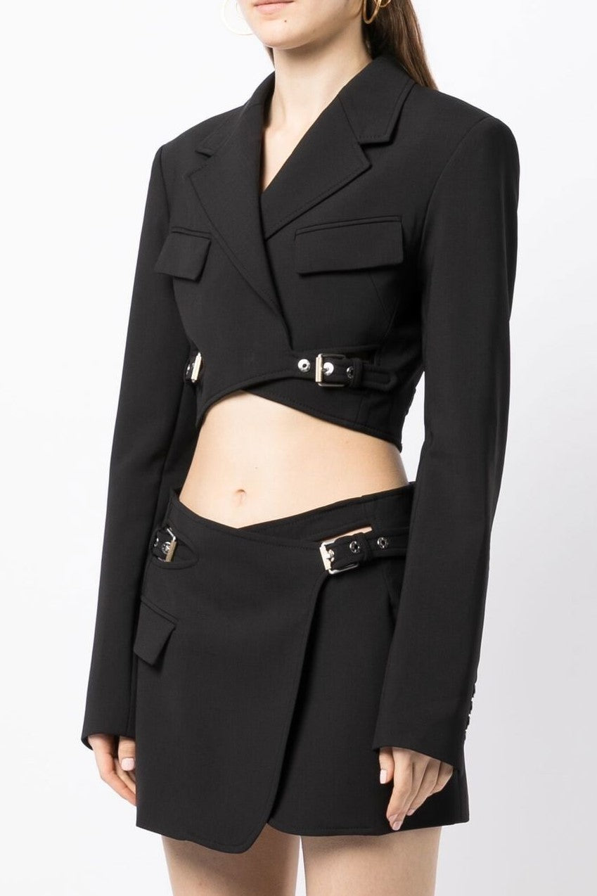 Jayla Kısa Kesim Blazer - Siyah