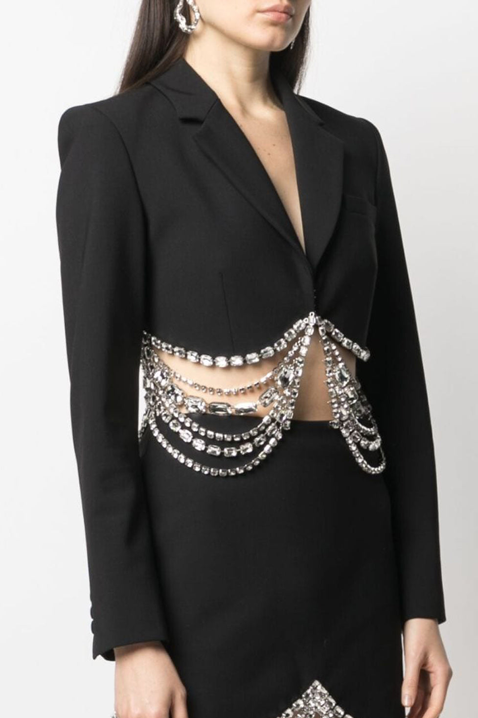 Defne Taşlı Kısa Blazer