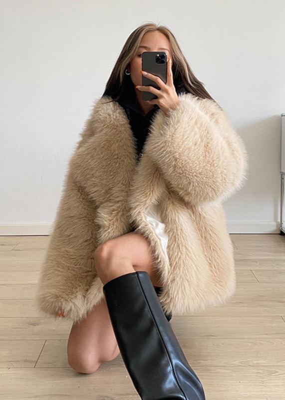 Luxefox Takım Yaka Kürk Mont