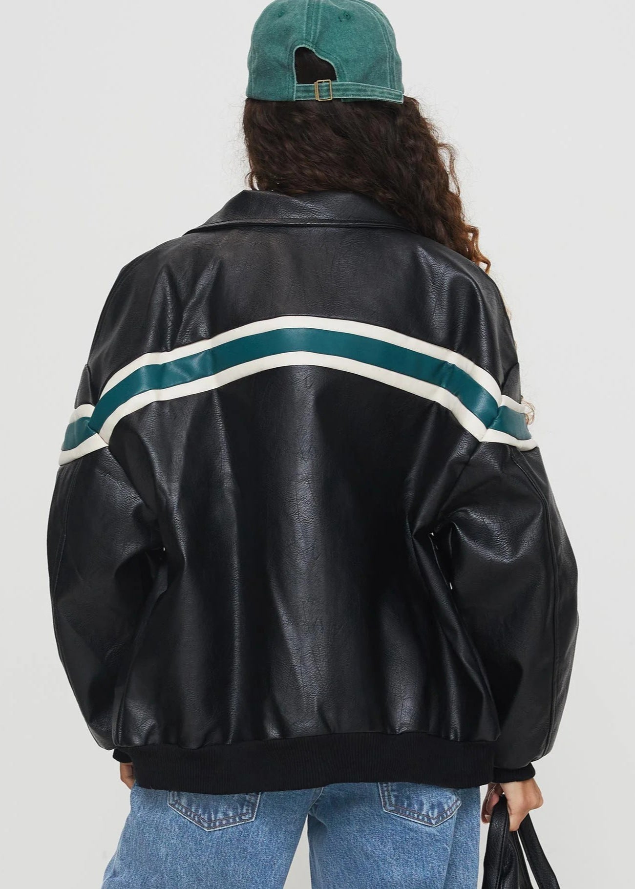 Racer - Suni Deri Bomber Ceket