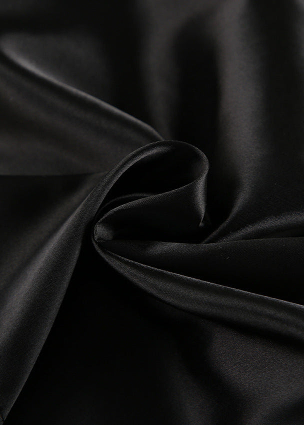 Saten & Transparan Yıldız Fileli Pijama Takımı