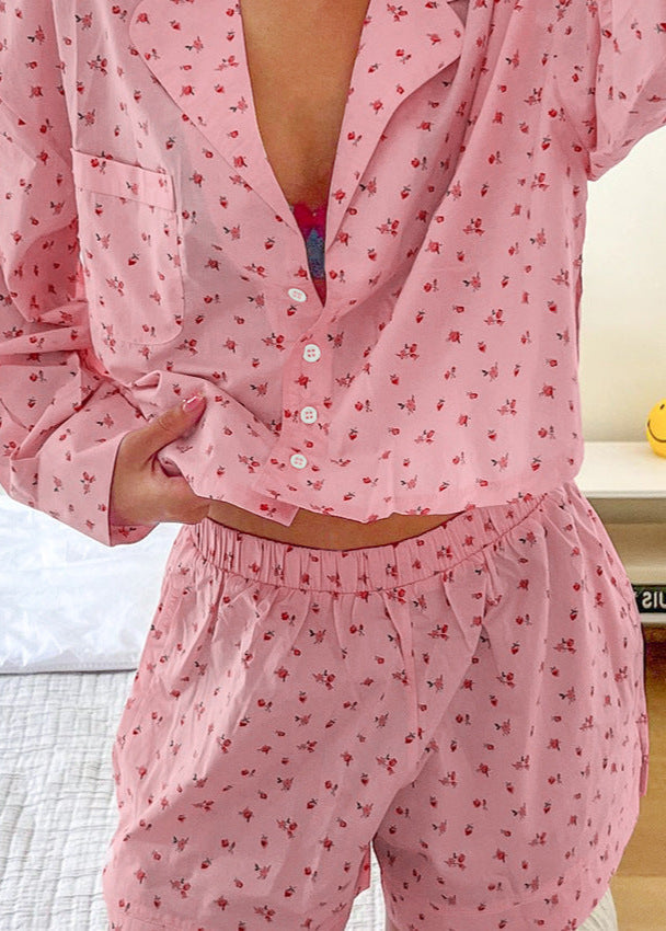 Rosie - Çiçekli Pamuklu Pijama Takımı