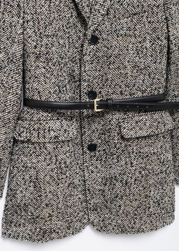 Tüvit Kuşaklı Blazer Ceket