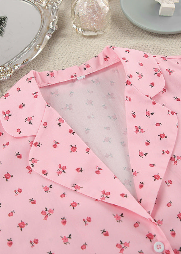 Rosie - Çiçekli Pamuklu Pijama Takımı