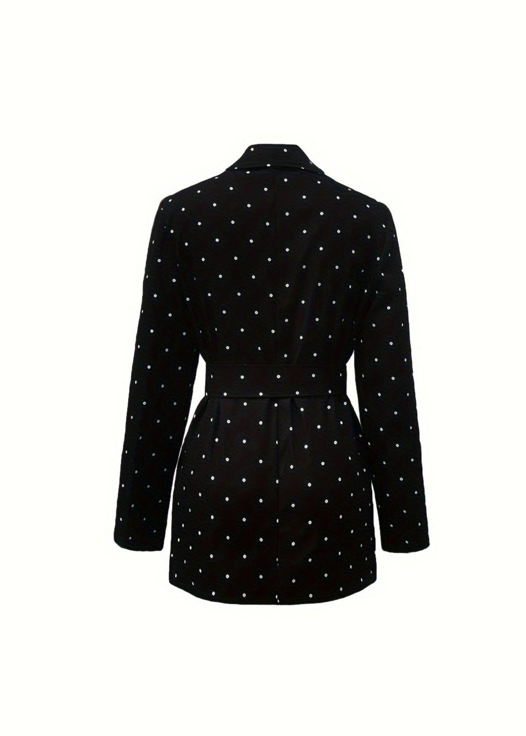 Puantiyeli Kuşaklı Blazer