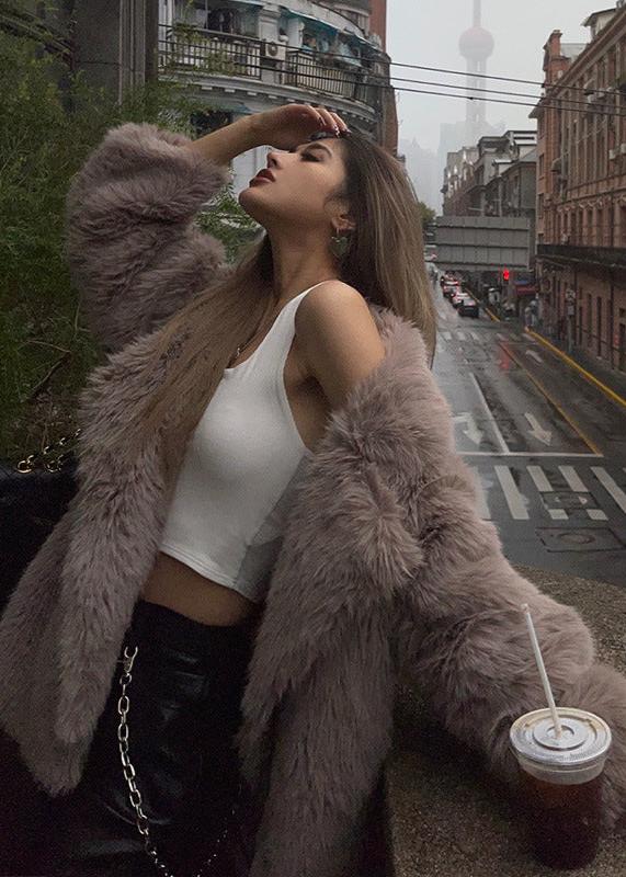 Luxefox Takım Yaka Kürk Mont