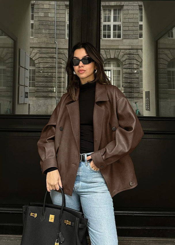 Lüks Oversize Kruvaze Ceket