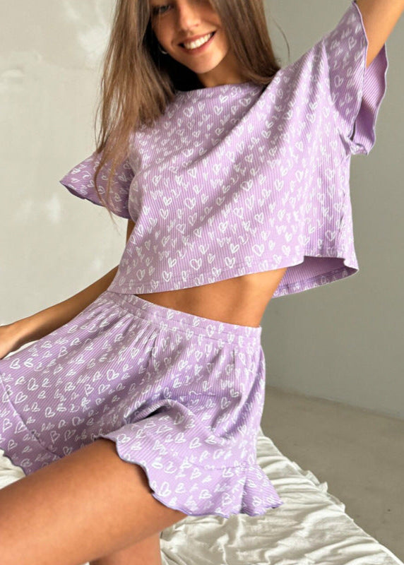 Lavender Bliss - Fırfırlı Salon Takımı
