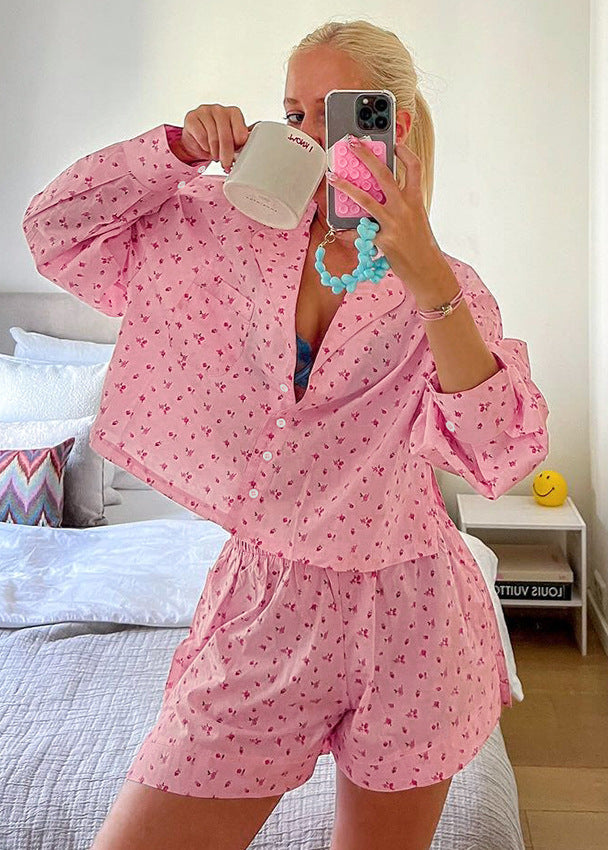 Rosie - Çiçekli Pamuklu Pijama Takımı