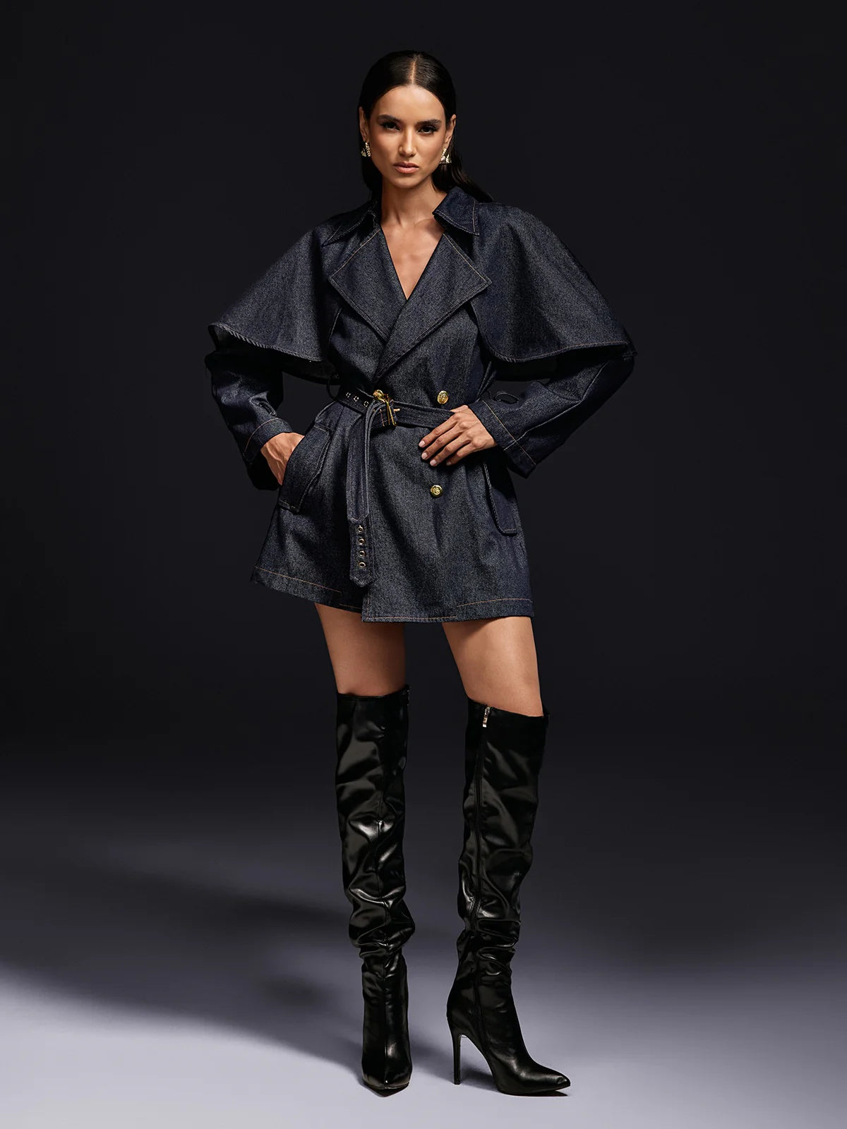 Calia Kemerli Denim Trençkot