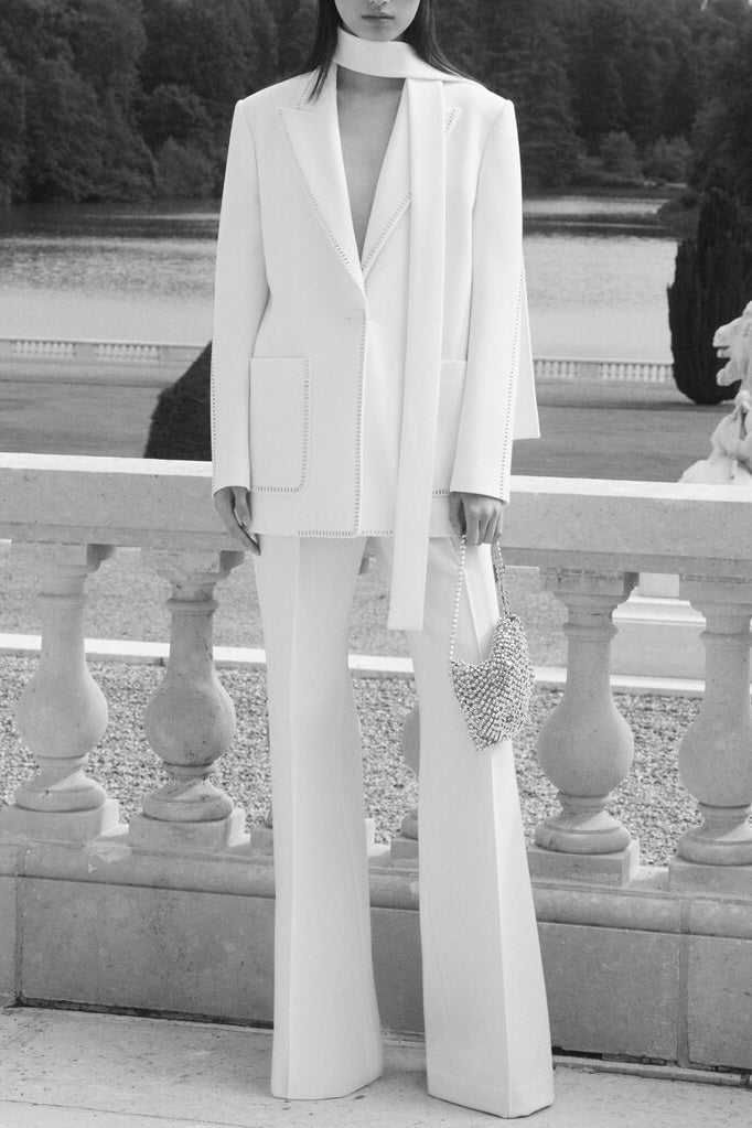 Ophelia Eşarp Detaylı Blazer Takım