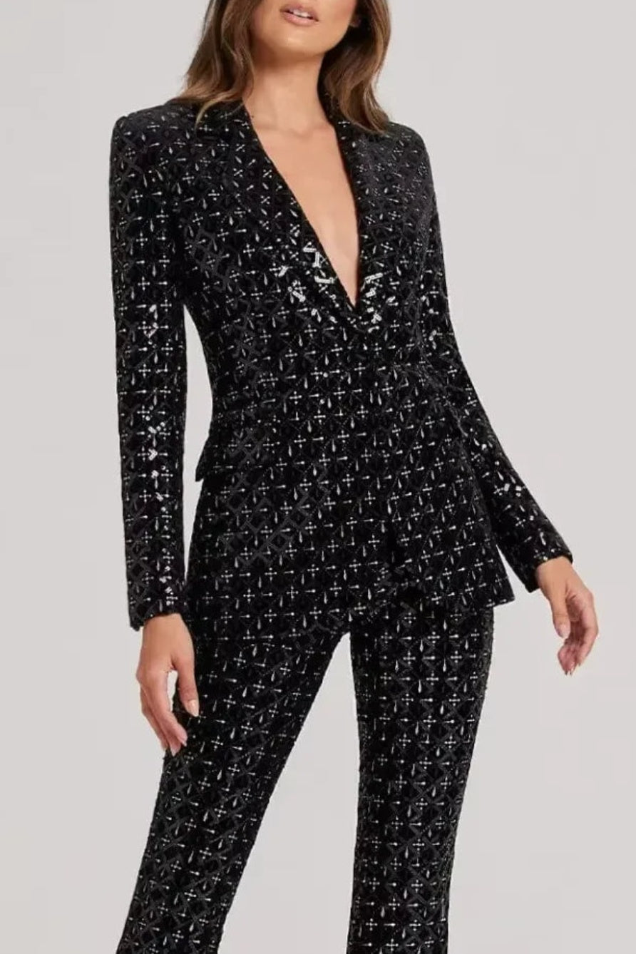 Rizia Payet Blazer İki Parça Takım