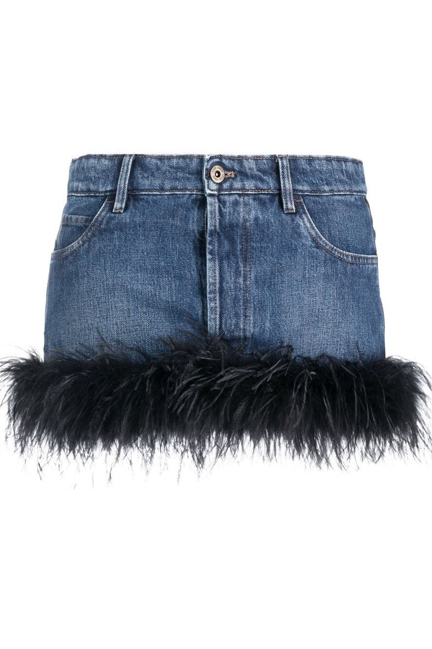 Ruth Tüylü Denim Üst