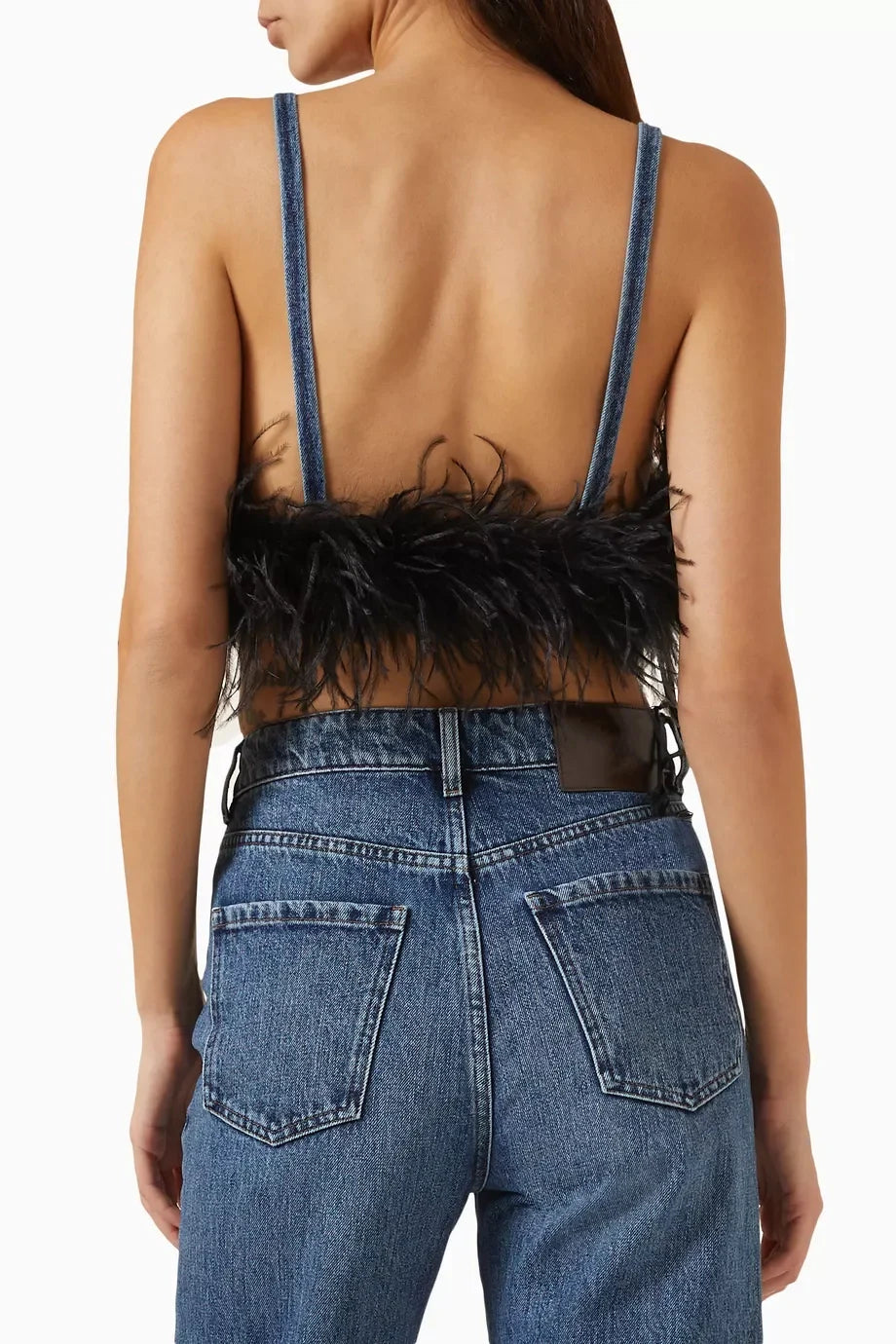 Ruth Tüylü Denim Üst