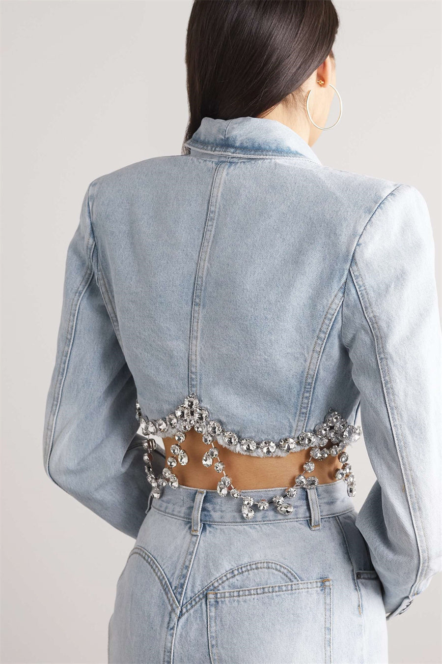 Tiana Taşlı Denim Blazer