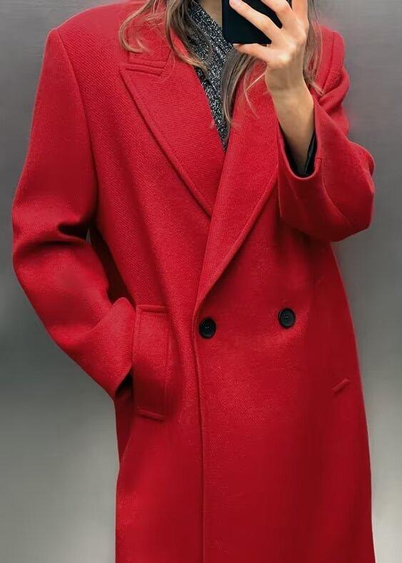 Scarlet Elegance Kruvaze Pardesü