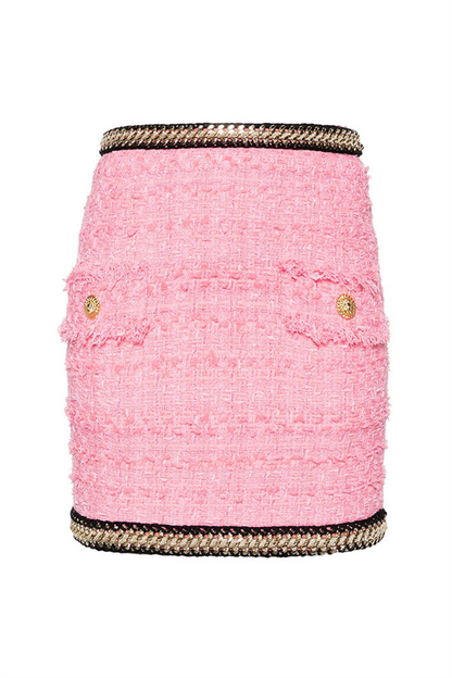 Betty Tweed Zincirli Crop Top