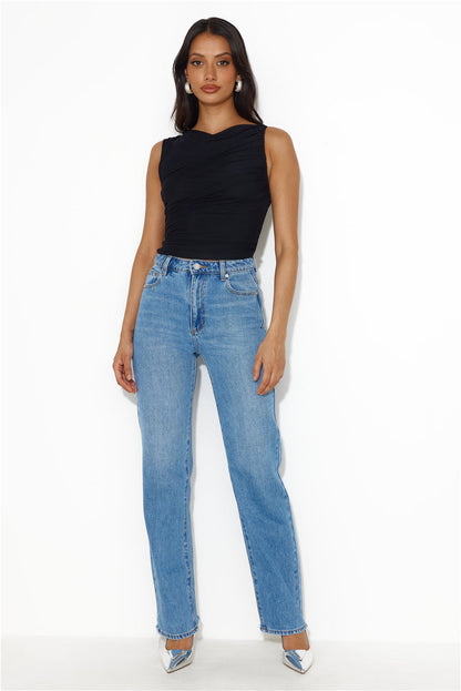 Endless Dates File Crop Top Siyah