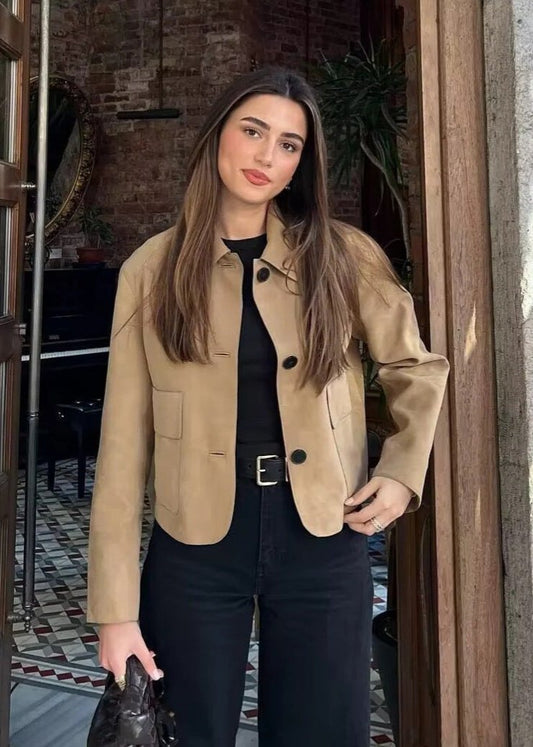 Şık Süet Ceket - Zamansız Stil