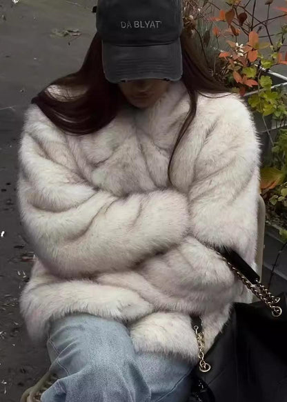 Peluş Suni Kürk Takım Yaka Ceket