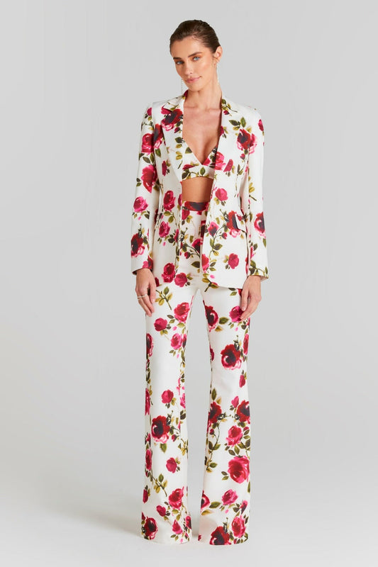 Bailey Çiçekli Blazer Üç Parçalı Set
