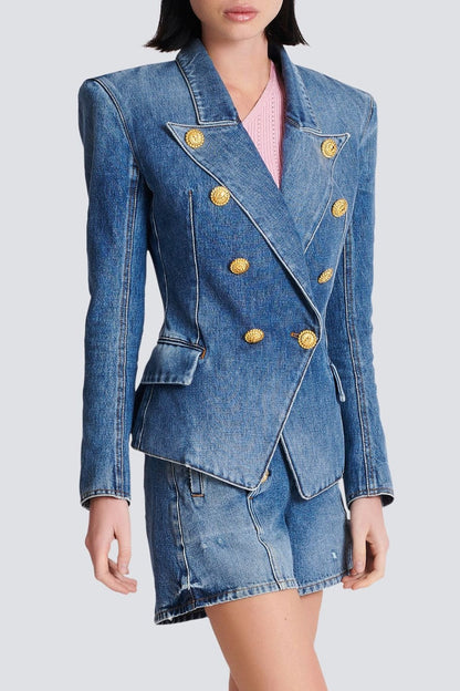 Brittia Düğmeli Denim Ceket