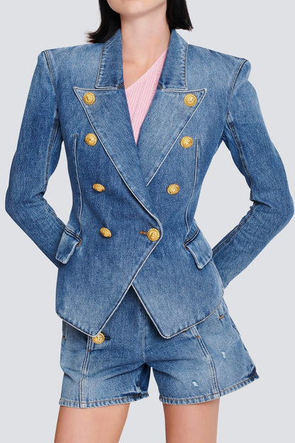 Brittia Düğmeli Denim Ceket