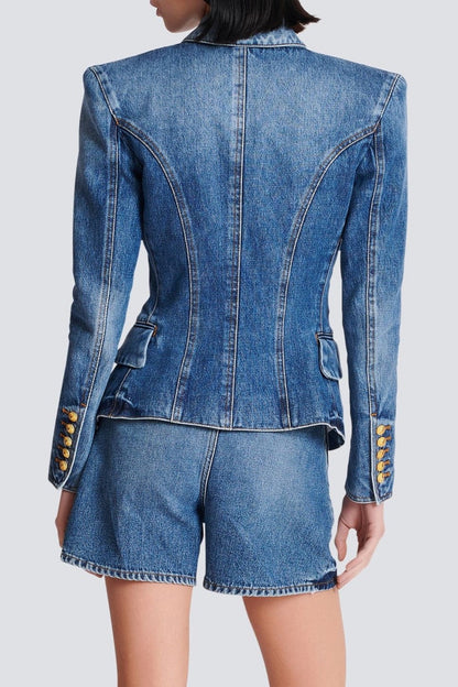 Brittia Düğmeli Denim Ceket