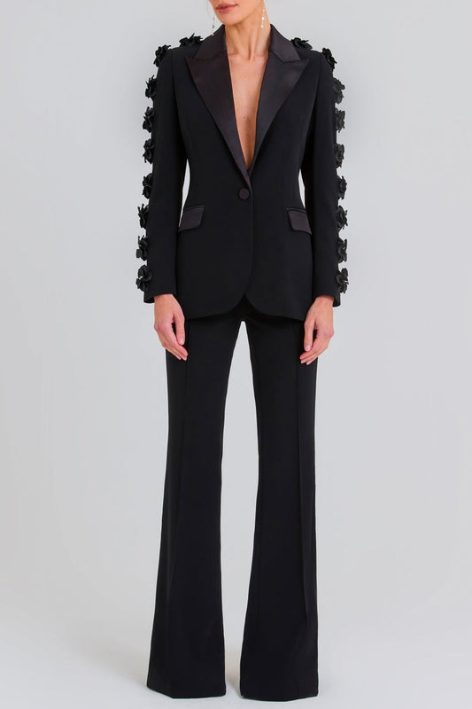 Elise Çiçek İşlemeli Blazer İkili Takım