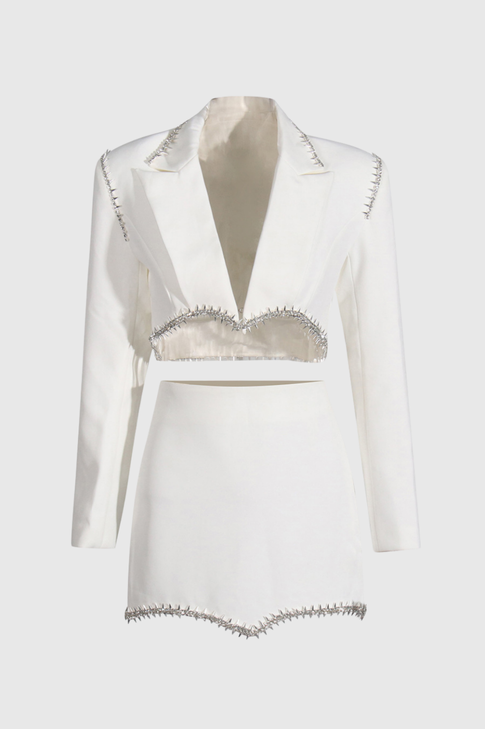 Frederica Kristal Taşlı Blazer Takım