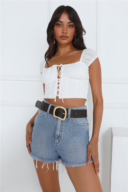 Sweetness Crop Top Beyaz