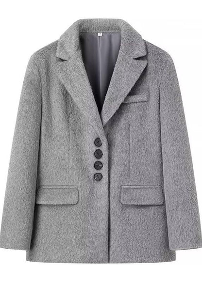Ivy - Oversize Dokulu Yün Blazer