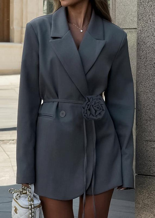 Arduvaz Çiçek Kuşaklı Blazer