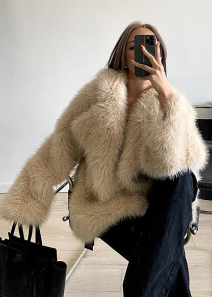 Luxefox Takım Yaka Kürk Mont