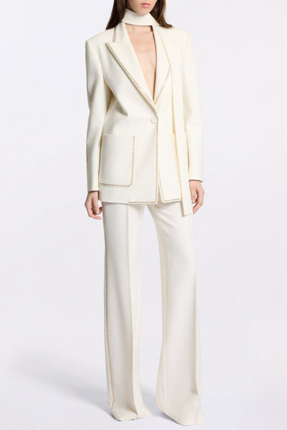 Ophelia Eşarp Detaylı Blazer Takım